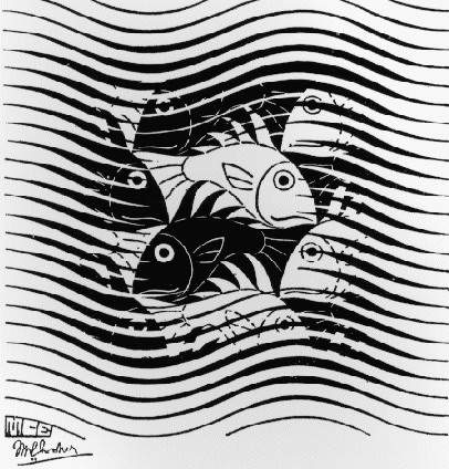 Fishes in Waves — Мауриц Корнелис Эшер