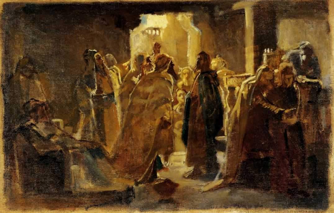 Christ in the synagogue — Николай Ге