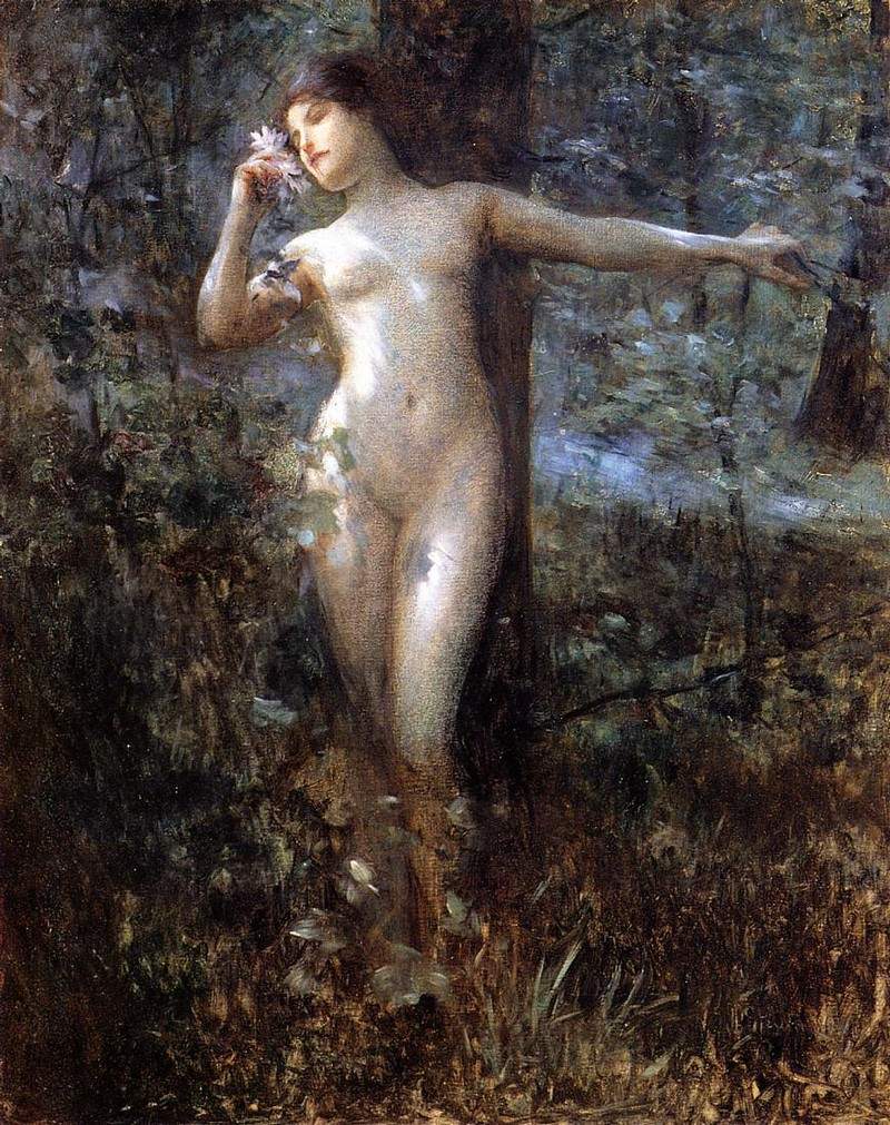 Nude in the Forest — Юлиус Леблан Стюарт