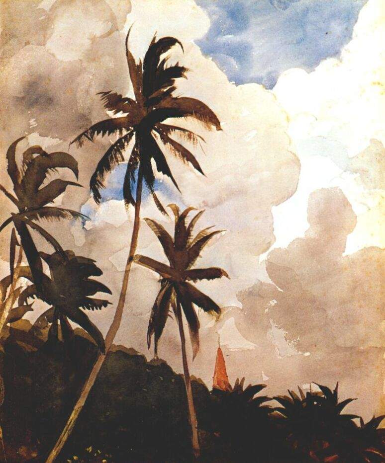 Palm trees (Bahamas) — Уинслоу Хомер