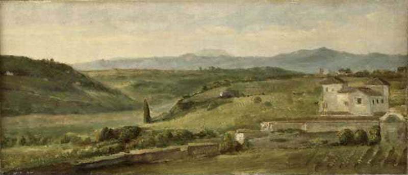 Panoramic Landscape with a Farmhouse — Джордж Фредерик Уоттс