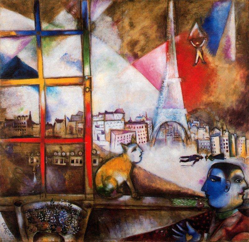 Париж через окно — Марк Шагал