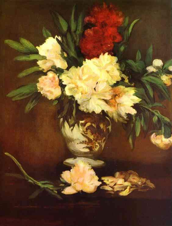 Peonies in a vase — Эдуард Мане
