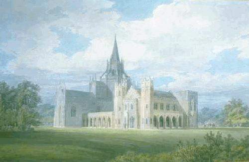 Perspective View of Fonthill Abbey from the South West — Уильям Тёрнер