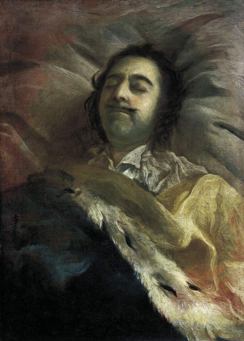 Peter I on his deathbed — Иван Никитин