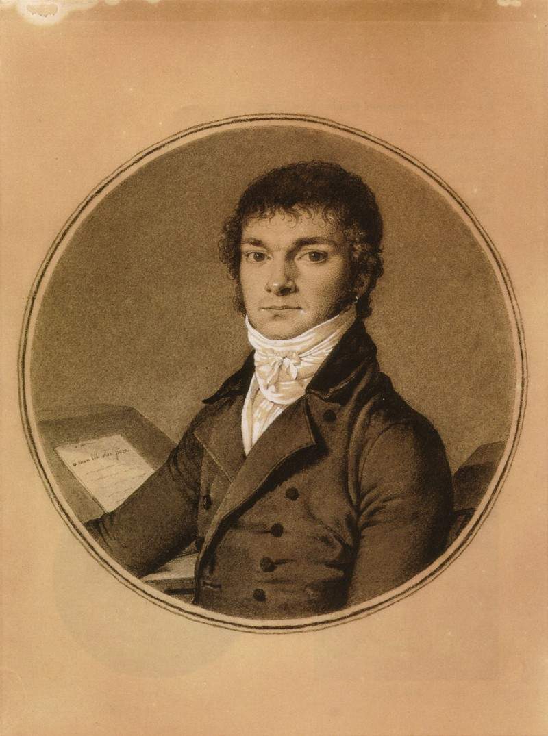 Пьер Гийом Казо, поясной портрет сидя за столом — Жан Огюст Доминик Энгр