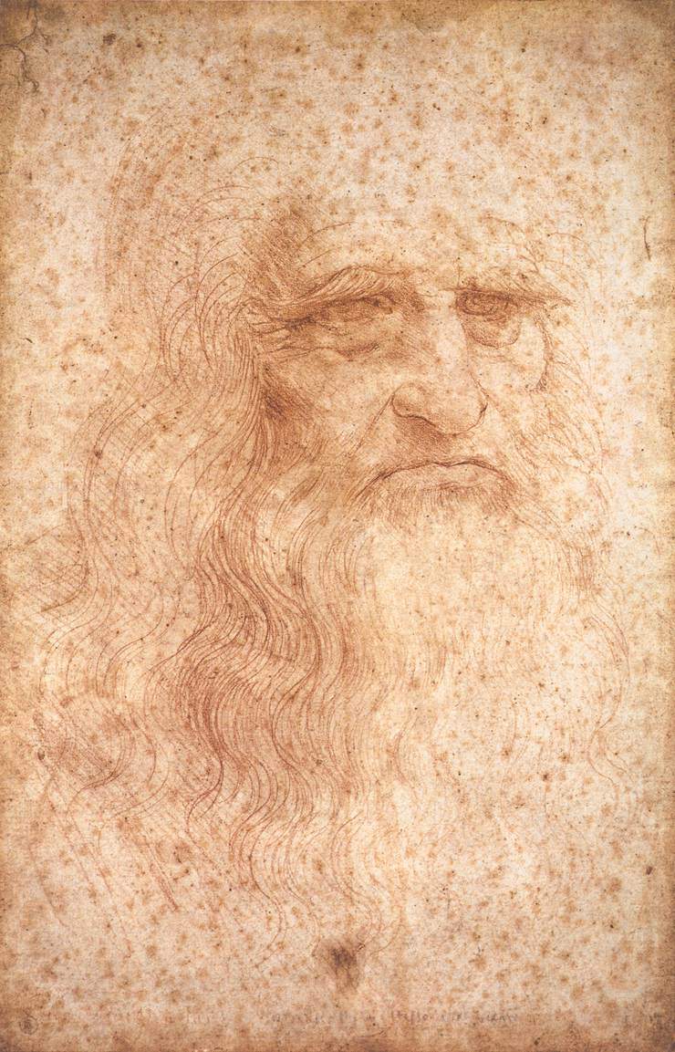 Portrait of a Bearded Man, possibly a Self Portrait — Леонардо да Винчи