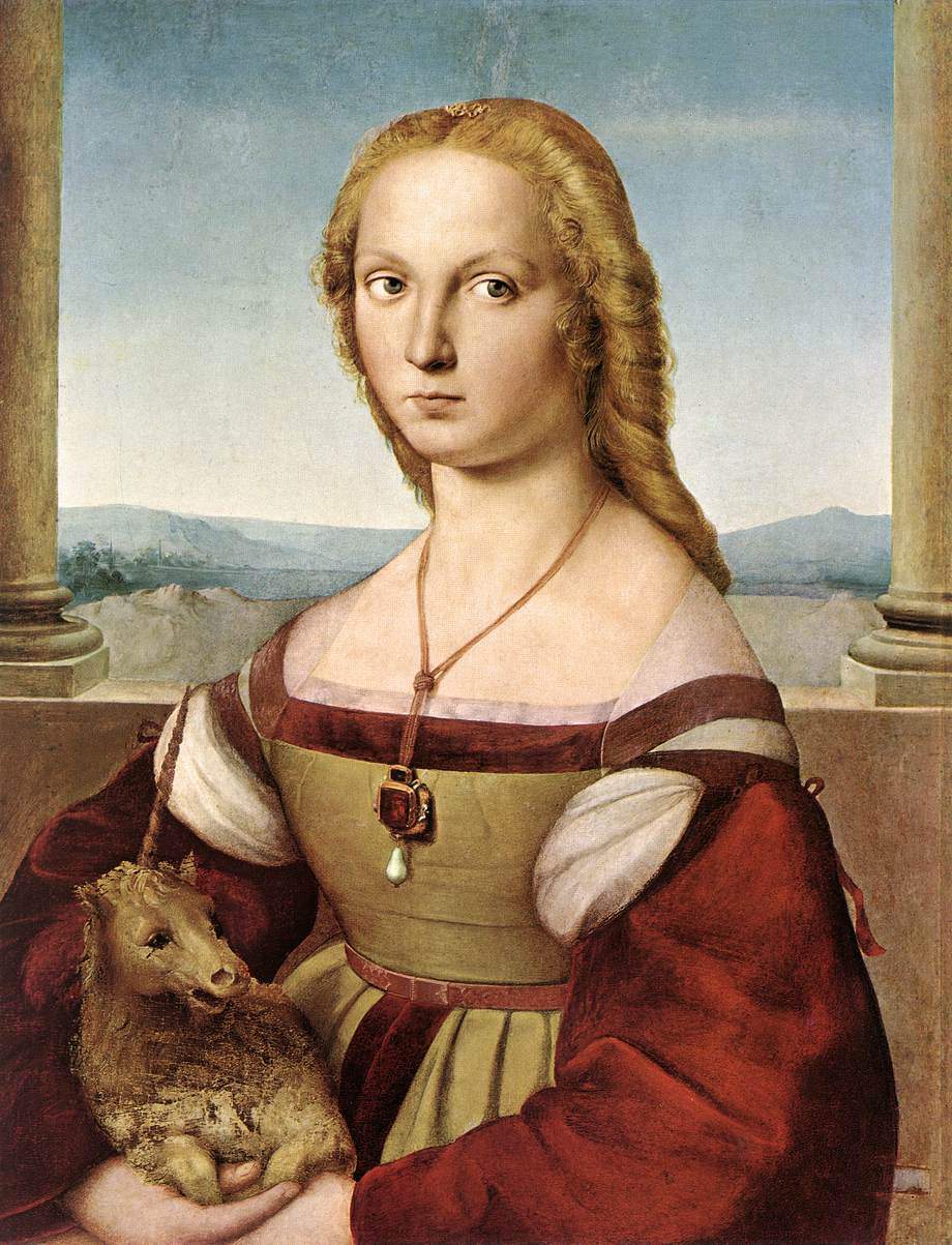 Portrait of a Lady with a Unicorn — Рафаэль Санти