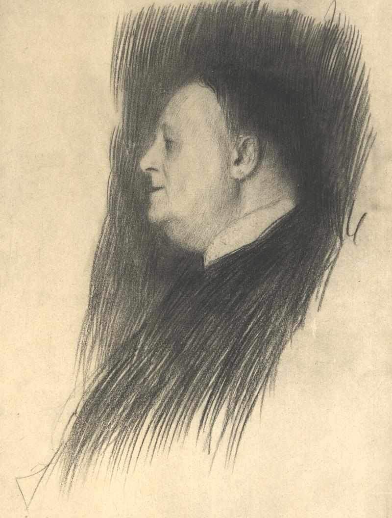 Portrait of a man heading left — Густав Климт