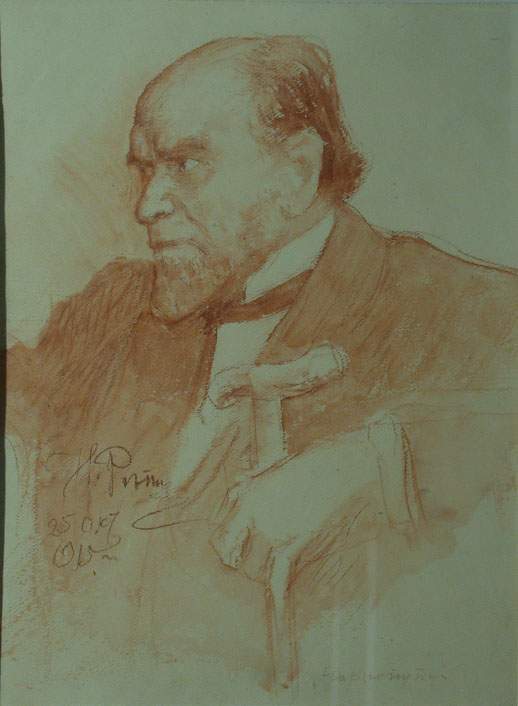 Portrait of Academician A. F. Koni — Илья Репин