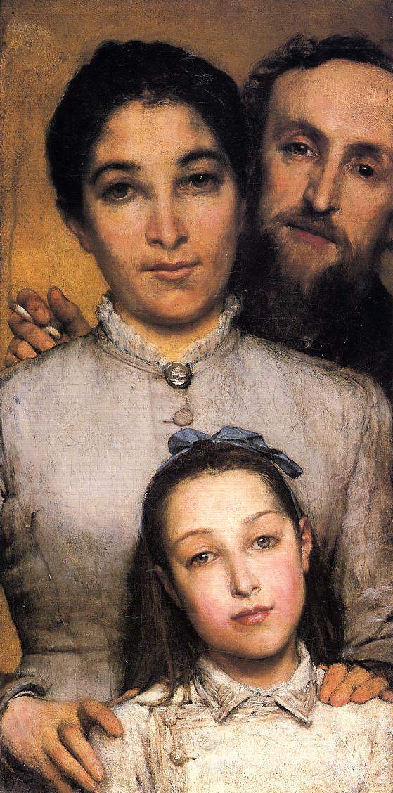 Портрет Жюля Далу, его жены и его дочери — Лоуренс Альма-Тадема