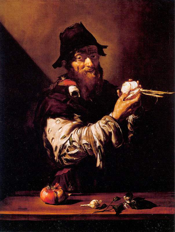 Portrait of an Old Man with an Onion — Хосе де Рибера