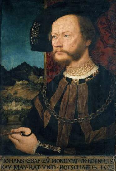 Portrait of Count Johann II, Count of Montfort and Rothenfels — Бернхард Штригель