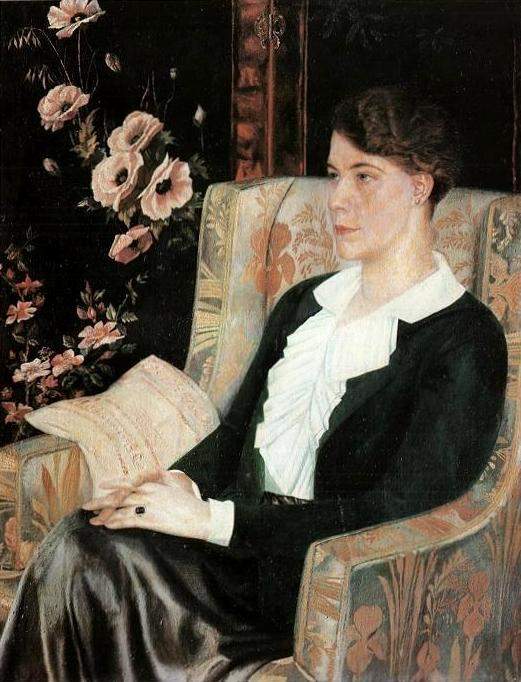 Портрет Евдокии Николаевны Глебовой, сестры художника — Павел Филонов
