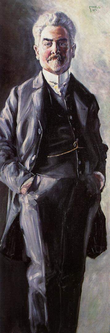 Portrait of Leopold Czihaczek, Standing — Эгон Шиле