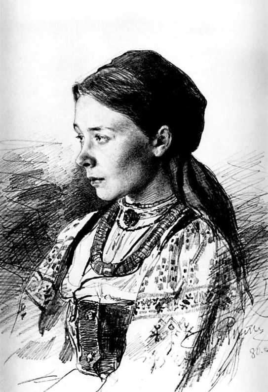 Portrait of Maria Artsybasheva — Илья Репин