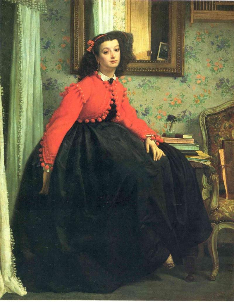 Portrait of Mlle. L. L. (Young Lady in a Red Jacket) — Джеймс Тиссо