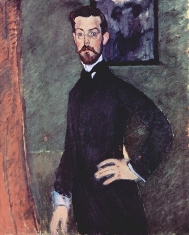 Портрет Поля Александера на зеленом фоне — Амедео Модильяни