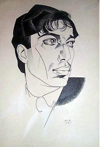 Portrait of poet Boris Pasternak — Юрий Анненков