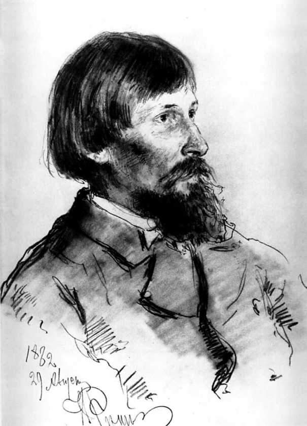 Portrait of the Artist Viktor Vasnetsov — Илья Репин