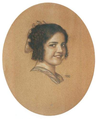 Portrait of the daughter Mary Stuck — Франц фон Штук