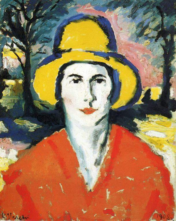 Портрет женщины в желтой шляпе — Казимир Малевич