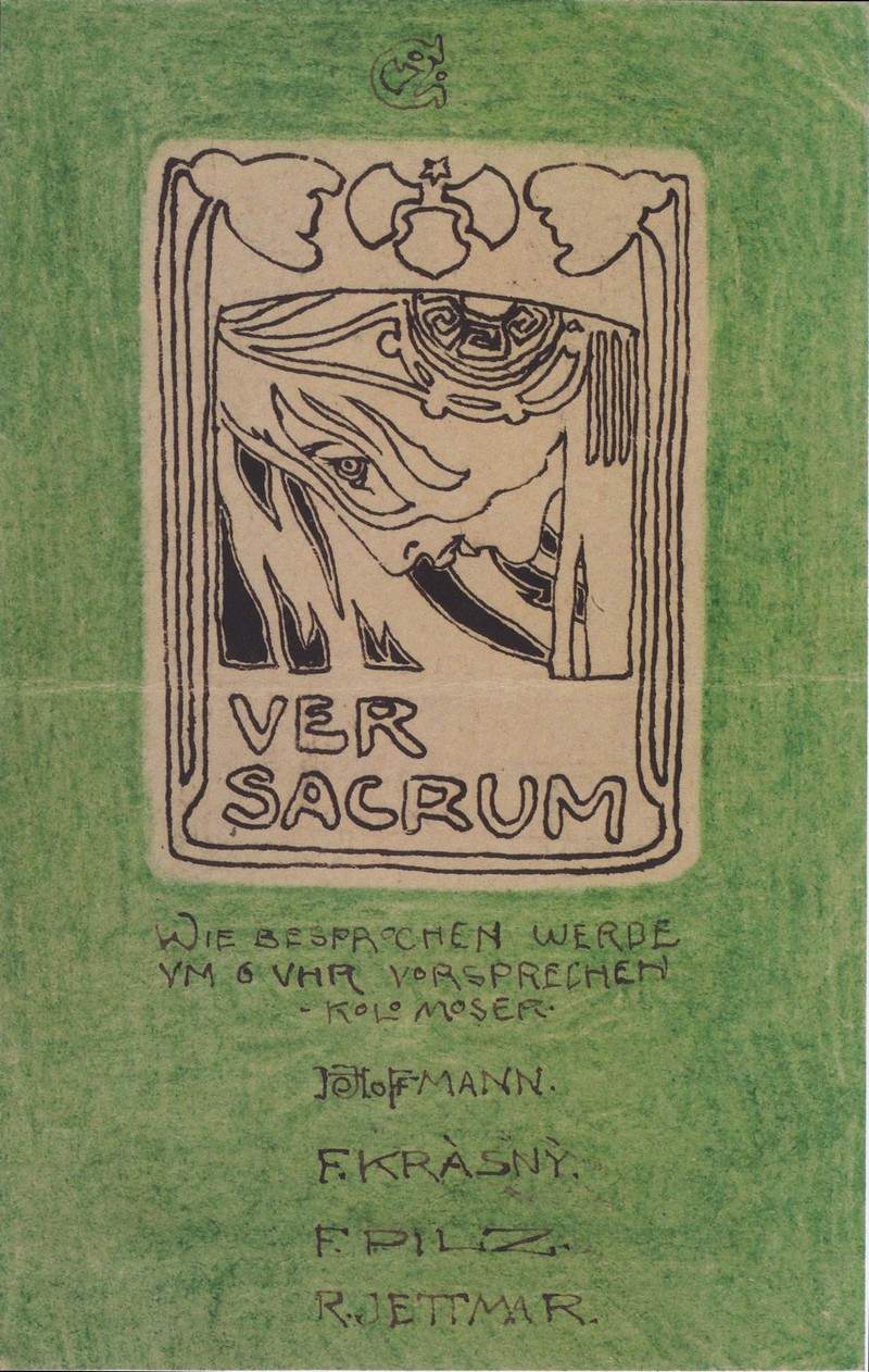 Postcard to Carl Moll, Ver Sacrum — Коломан Мозер