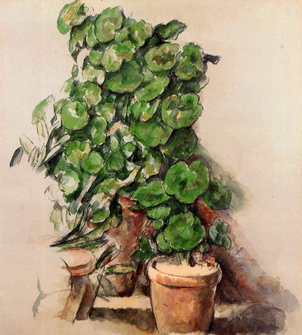 Pots of Geraniums — Поль Сезанн