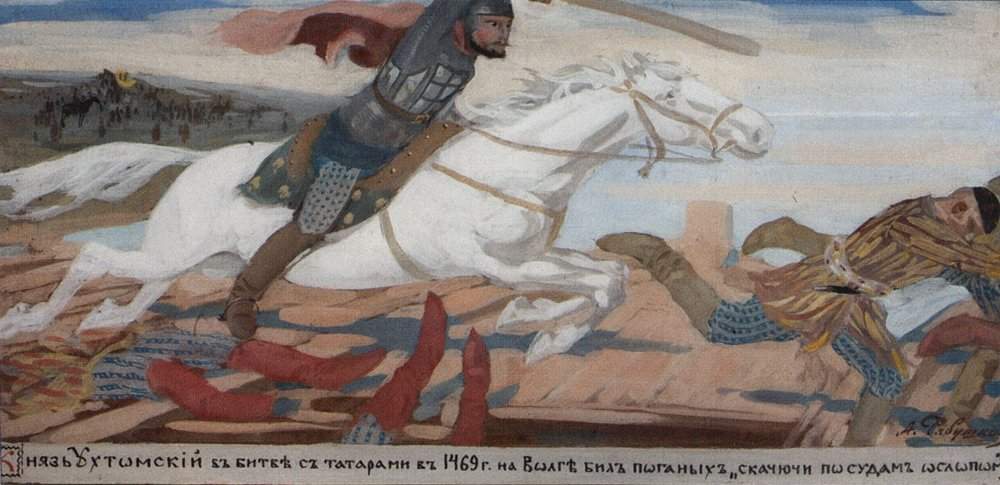 Prince Ukhtomsky in the Battle with Tartars at Volga in 1469 — Андрей Рябушкин