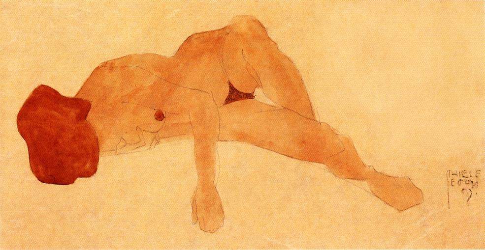 Reclining Female Nude — Эгон Шиле