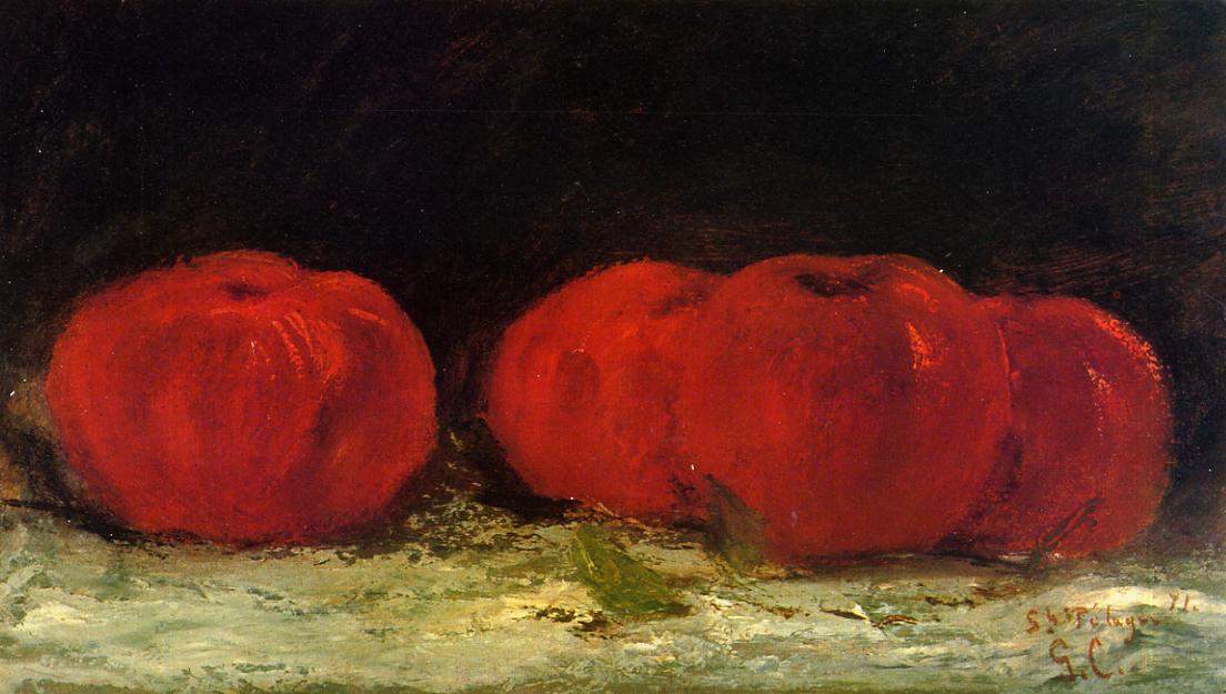 Красные яблоки — Гюстав Курбе