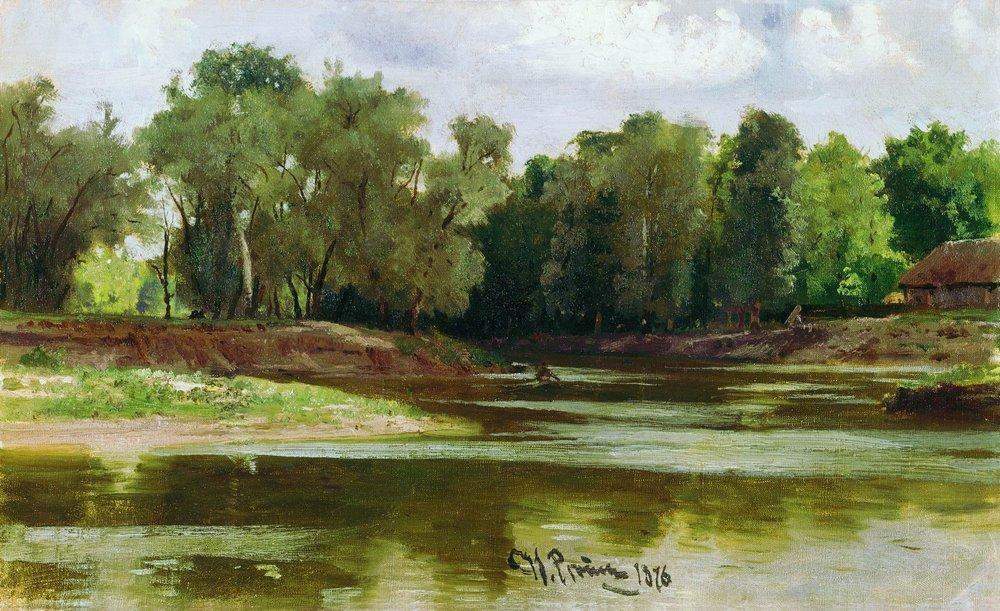 Берег реки — Илья Репин