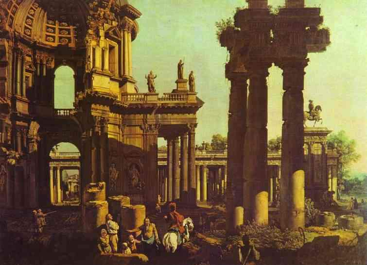 Ruins of a Temple — Бернардо Беллотто
