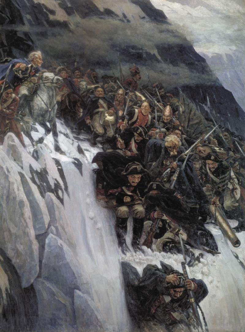 Russian Troops under Suvorov Crossing the Alps — Василий Суриков