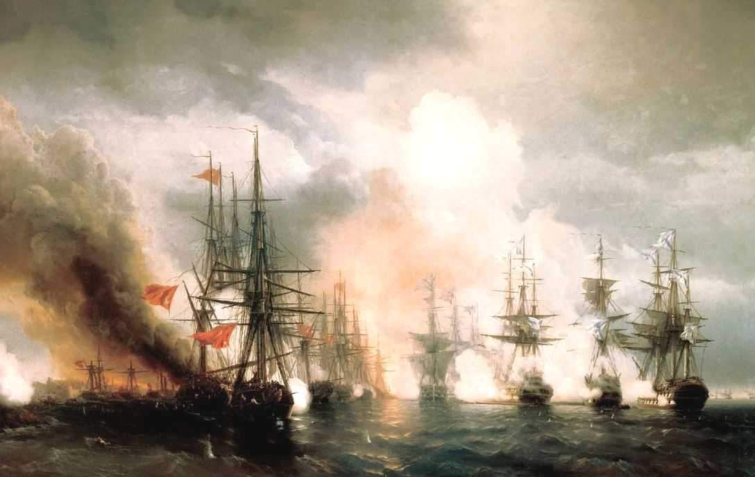 Русско-турецкий морской бой при Синопе 18 ноября 1853 года — Иван Айвазовский