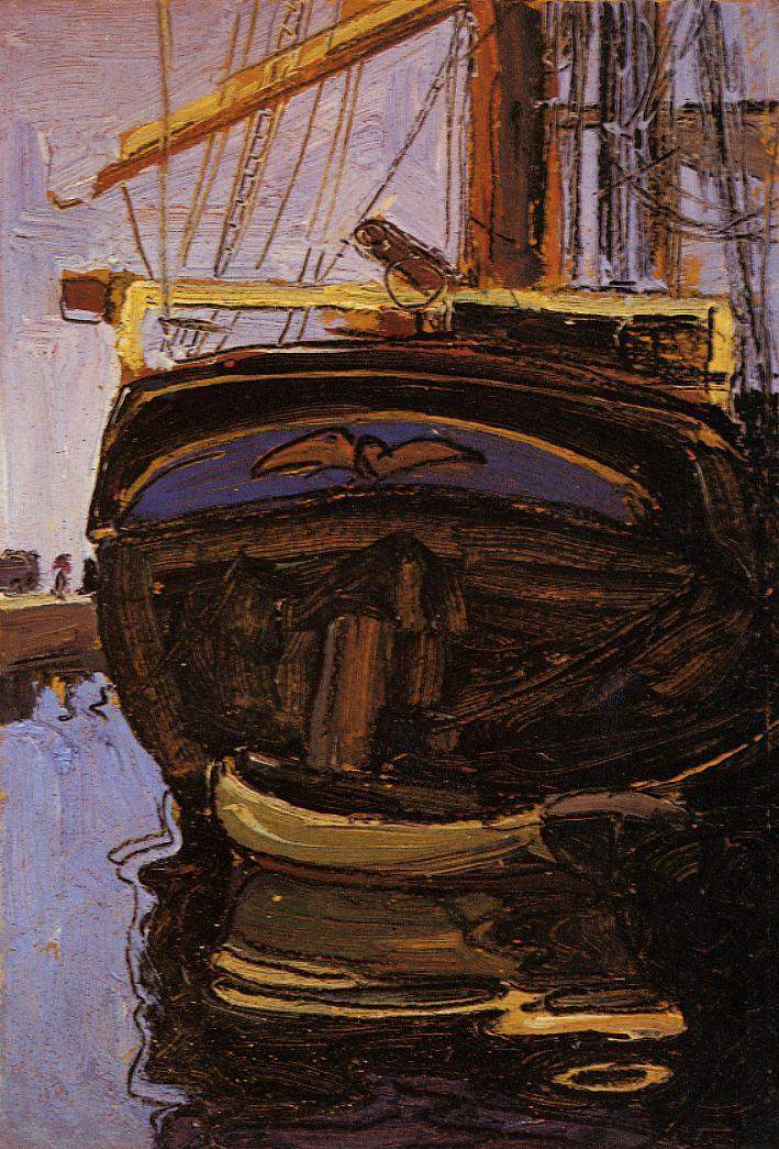 Sailing Ship with Dinghy — Эгон Шиле