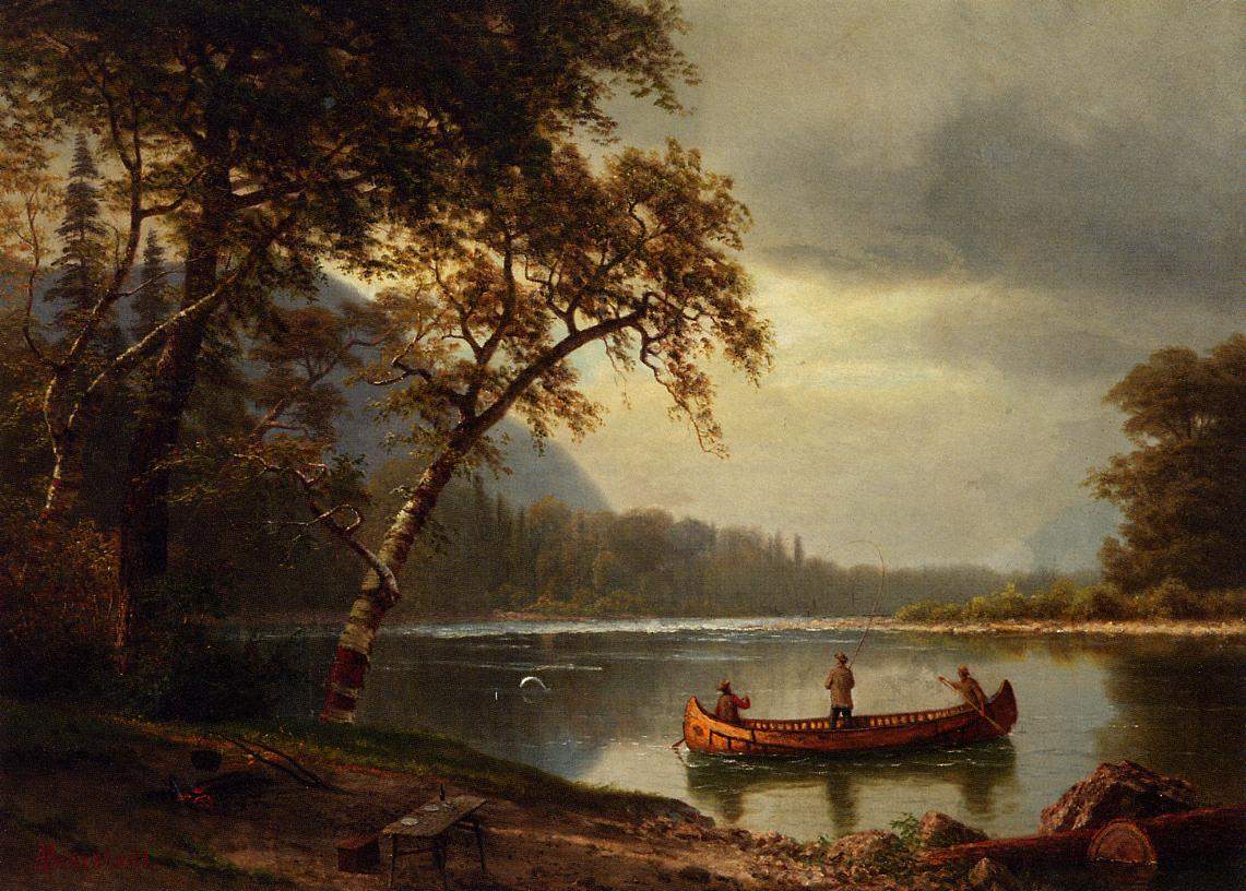 Salmon Fishing on the Cascapediac River — Альберт Бирштадт