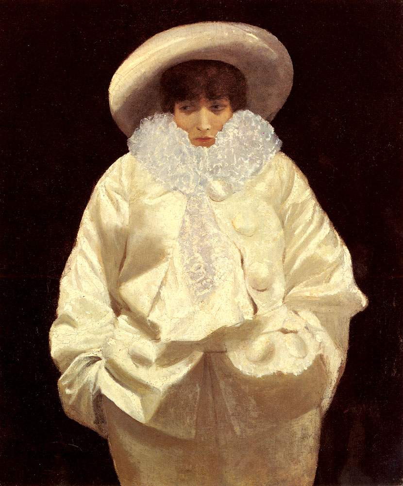 Sarah Bernhardt as Pierrot — Джузеппе Де Ниттис