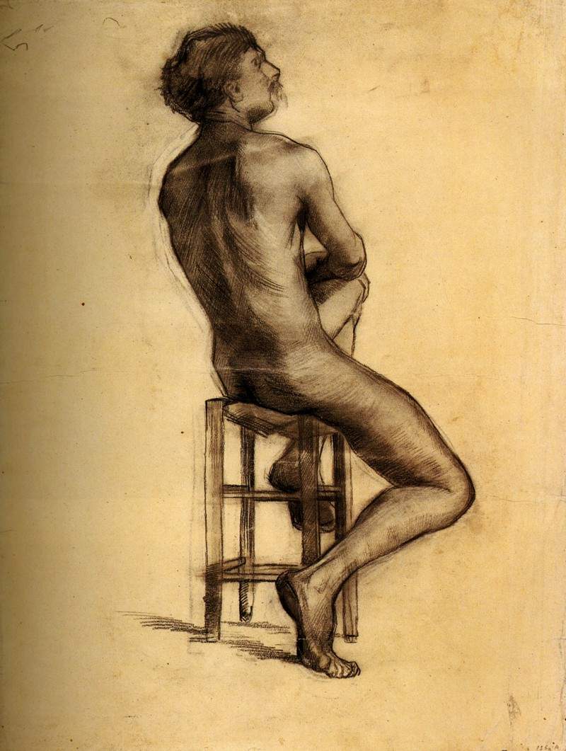 Seated Male Nude Seen from the Back — Винсент Ван Гог