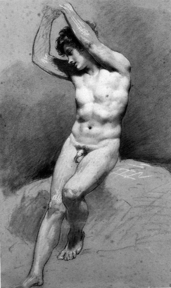 Seated Male Nude — Пьер Поль Прюдон