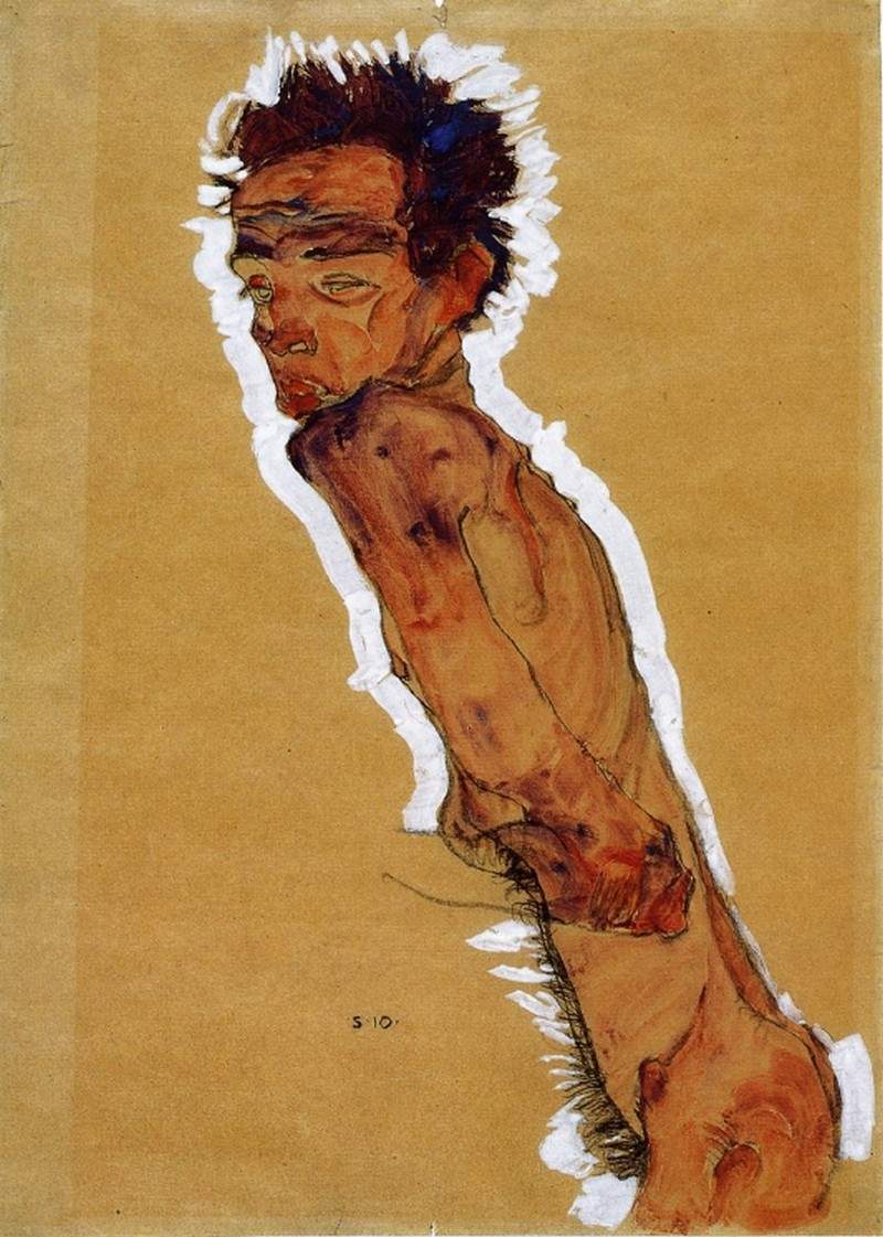 Self Portrait Nude — Эгон Шиле