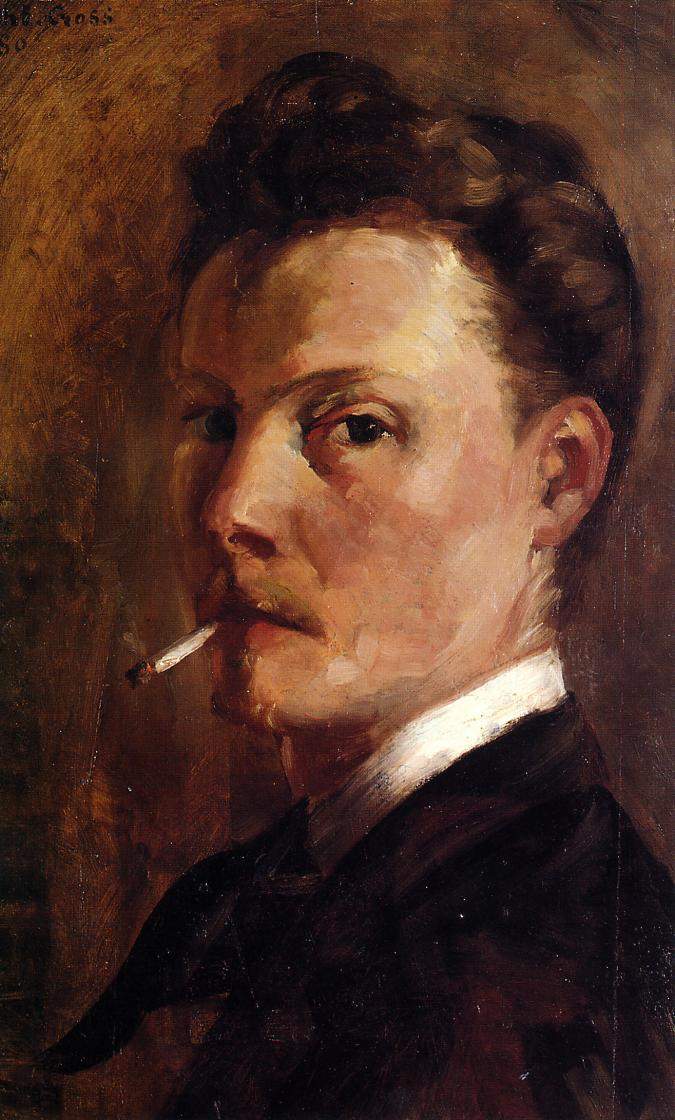 Self-Portrait with Cigarette — Анри Эдмон Кросс
