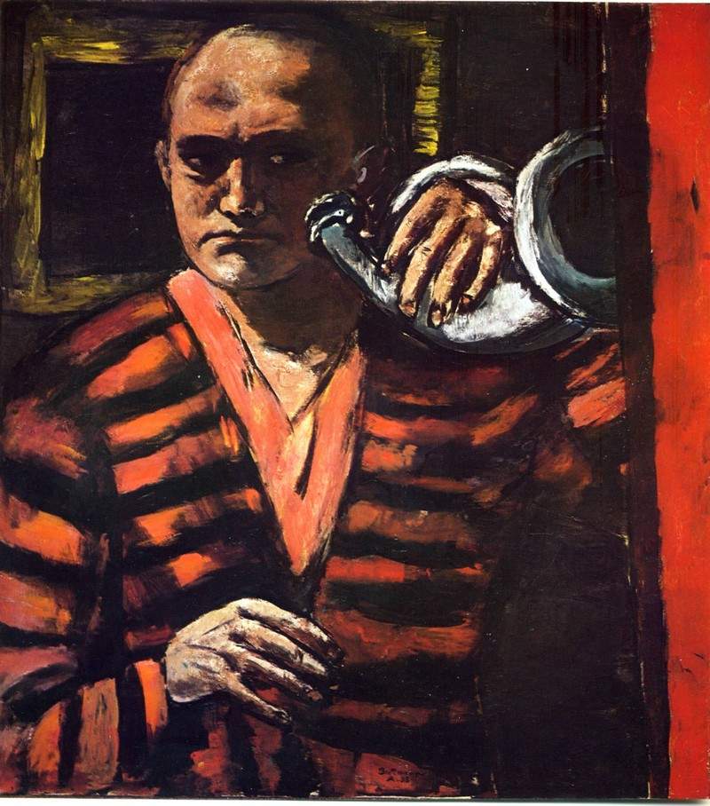 Self-Portrait with Trumpet — Макс Бекман