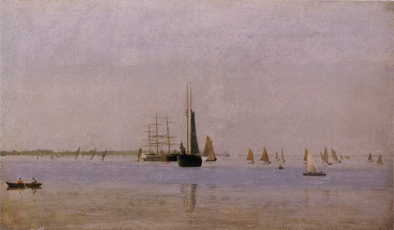 Ships and Sailboats on the Delaware — Томас Икинс
