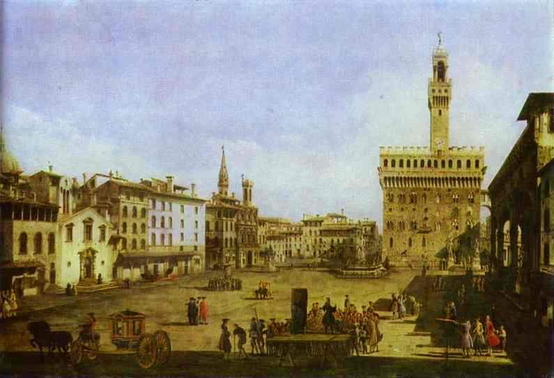 Signoria Square in Florence — Бернардо Беллотто