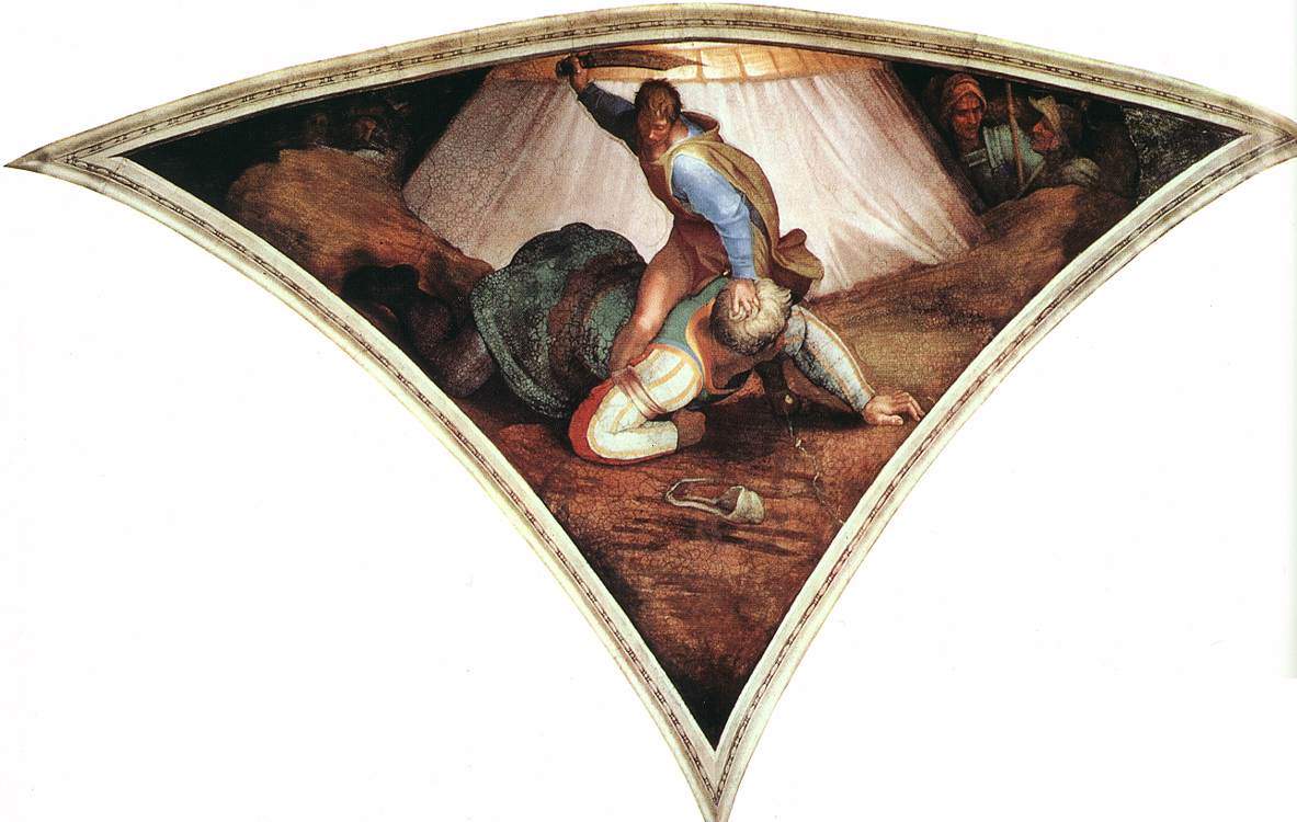 Sistine Chapel Ceiling: David and Goliath — Микеланджело