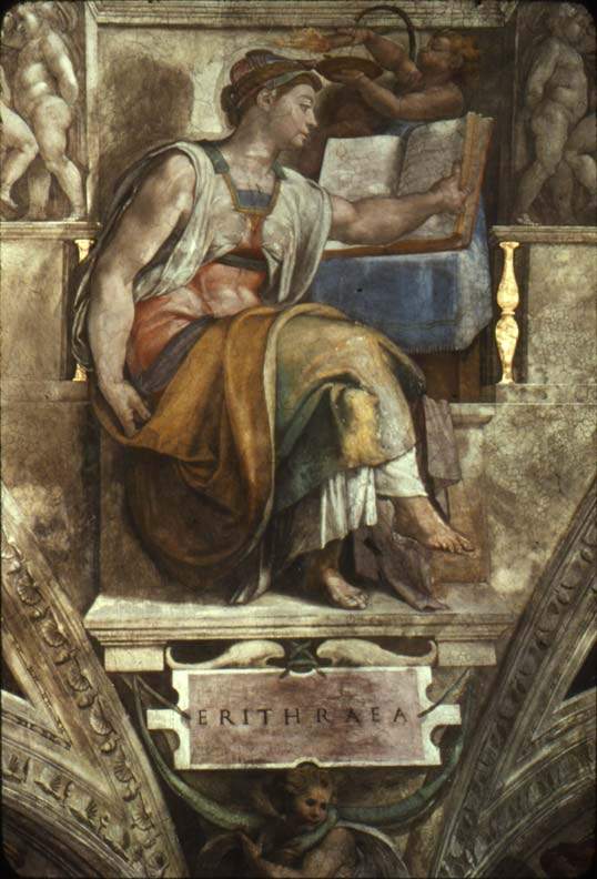 Sistine Chapel Ceiling: Sibyl Erithraea — Микеланджело