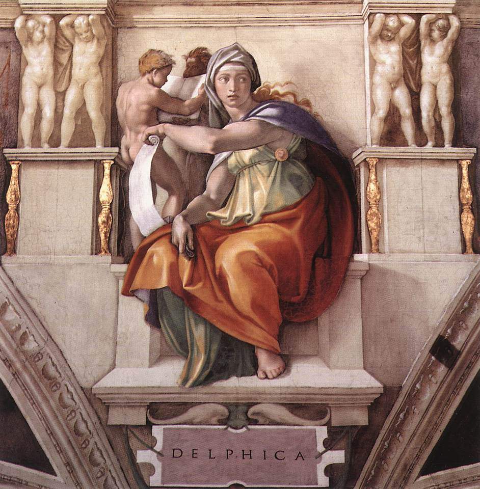 Sistine Chapel Ceiling: The Delphic Sibyl — Микеланджело