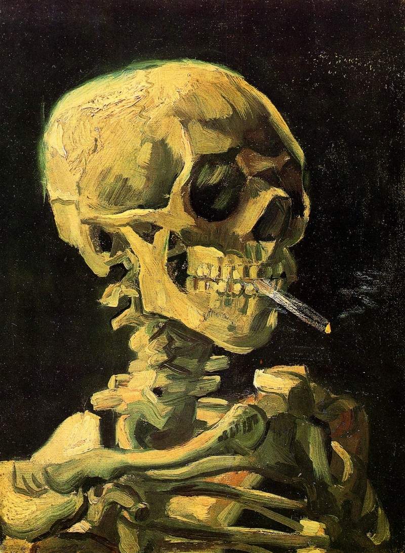 Skull with Burning Cigarette — Винсент Ван Гог