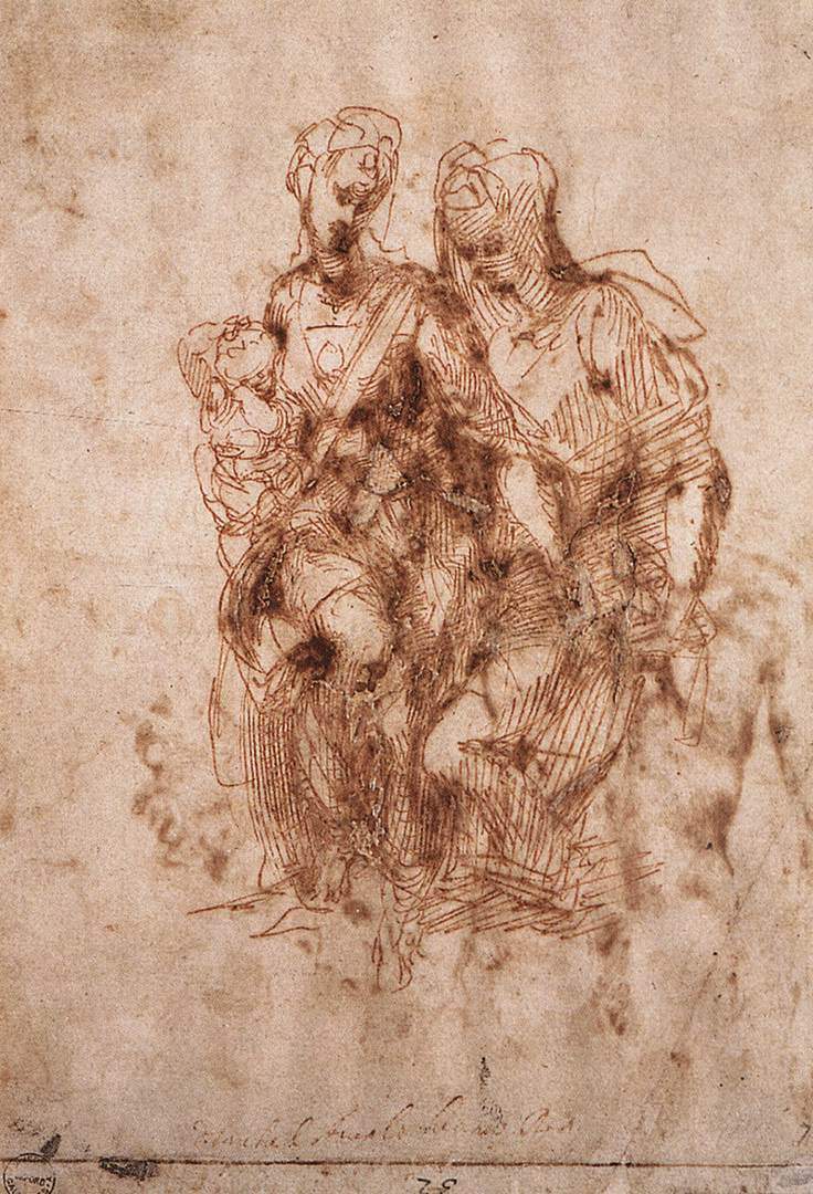 St. Anne with Virgin and Child Christ — Микеланджело